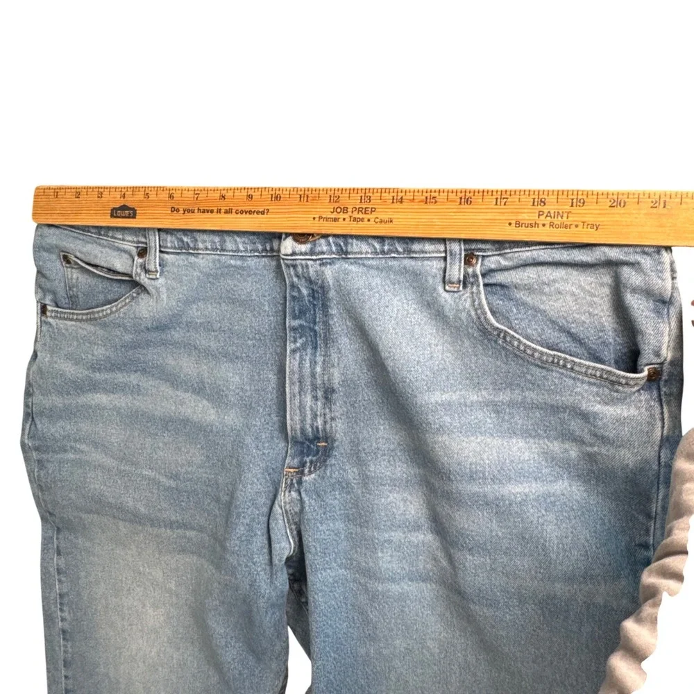 Wrangler Mens Western Workwear Cowboy Straight Jeans‎ 42x30 Light Wash